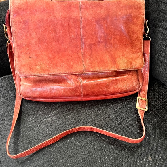 Italian leather messenger bag
